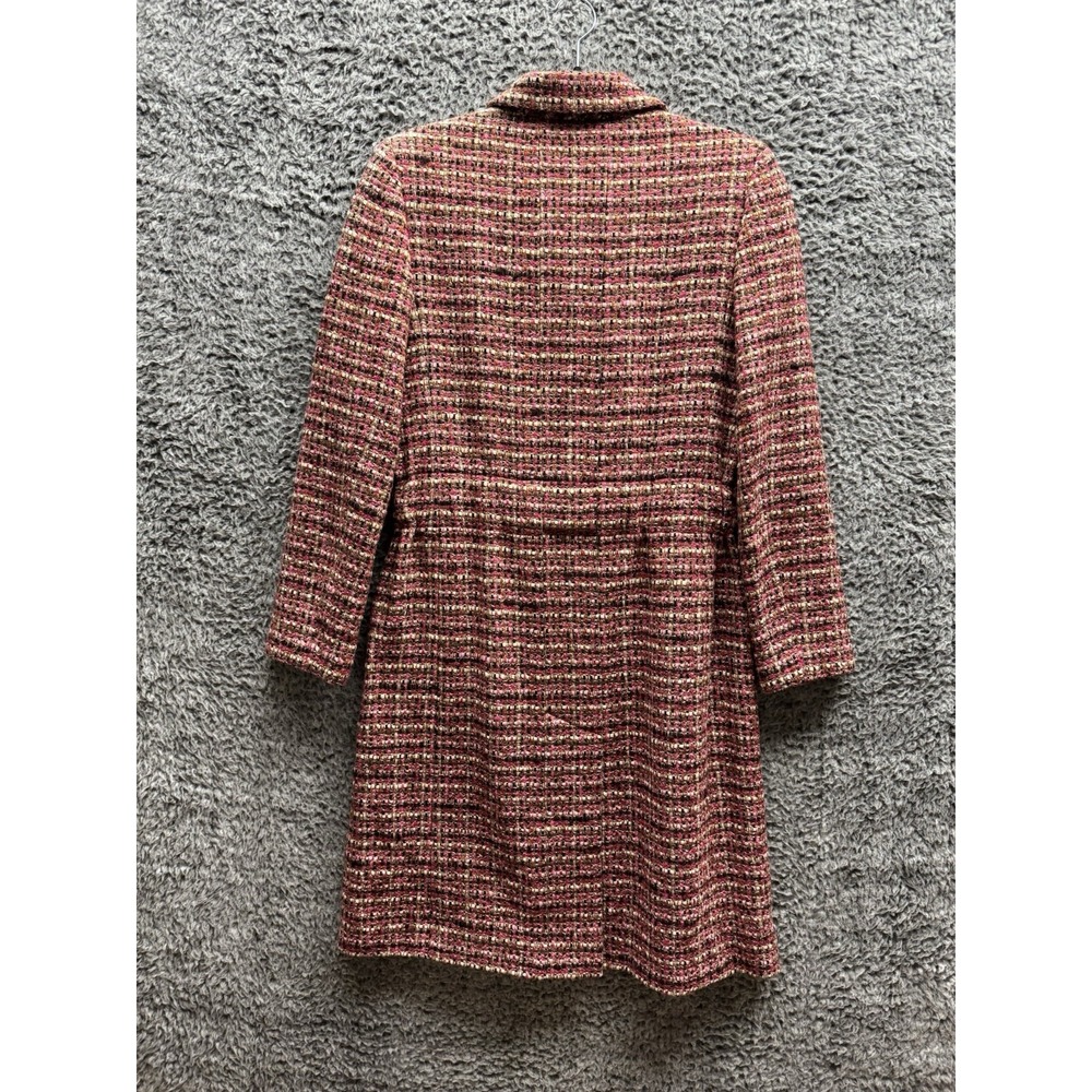 Vintage Chanel‎ 2001 Belted Tweed Midi Coat in Red & Black Size 36 01A - Picture 2 of 16